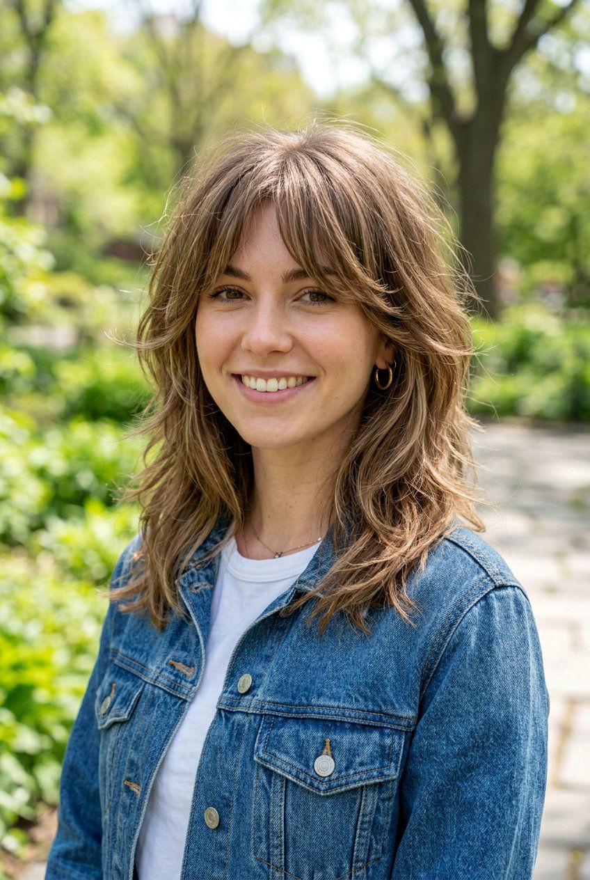 Textured Layered Haircut With Curtain Bangs - 20 modern layered haircut with curtain bangs - 20 modern layered haircut with curtain bangs