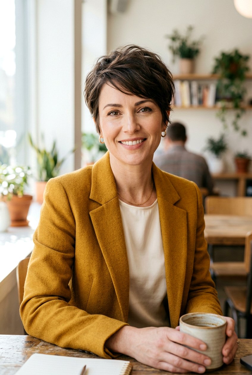 Textured Layered Pixie Cut - 20 polished layered haircut for work - 20 polished layered haircut for work