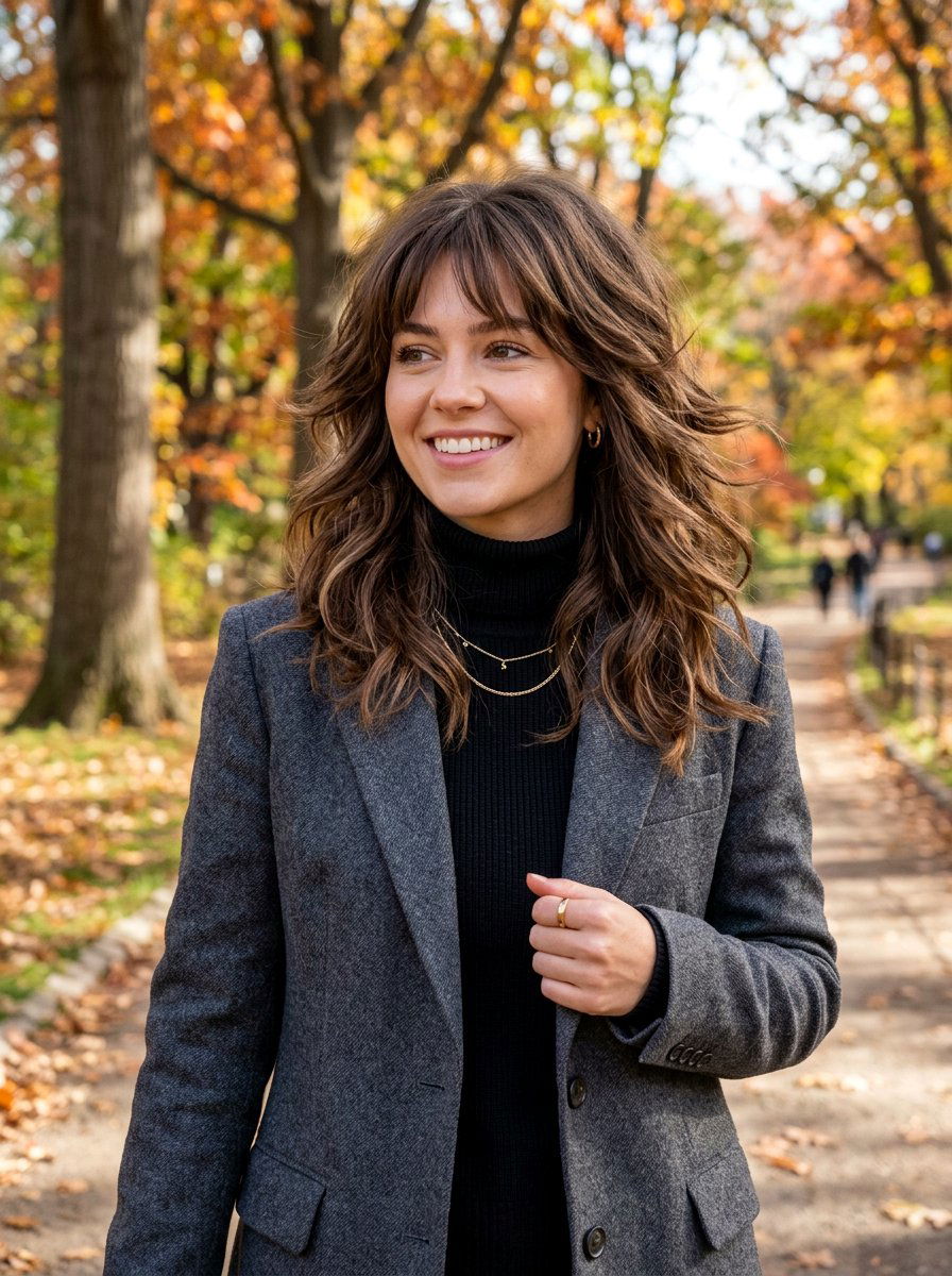 Textured Layered Wolf Cut With Soft Bangs - 20 layered wolf cut with soft bangs - 20 layered wolf cut with soft bangs