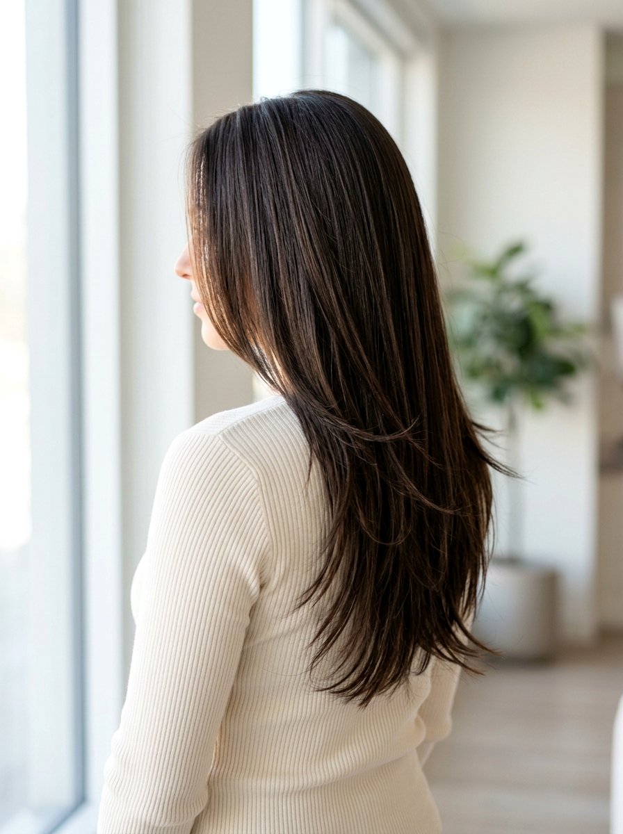 Textured Layers On Long Straight Hair - 20 sleek straight layers for long hair - 20 sleek straight layers for long hair