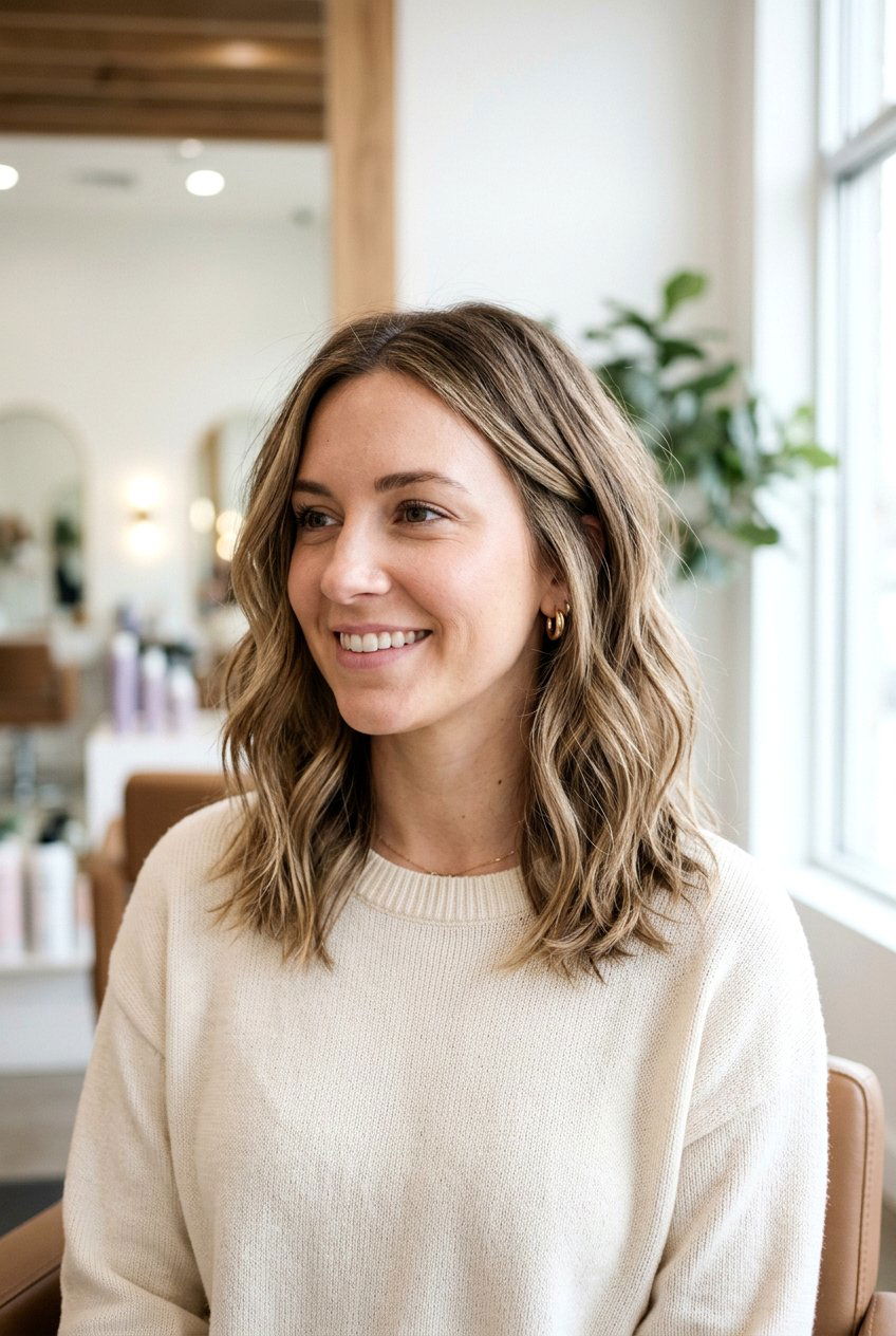 Textured Lob - 20 business casual hairstyles - 20 business casual hairstyles