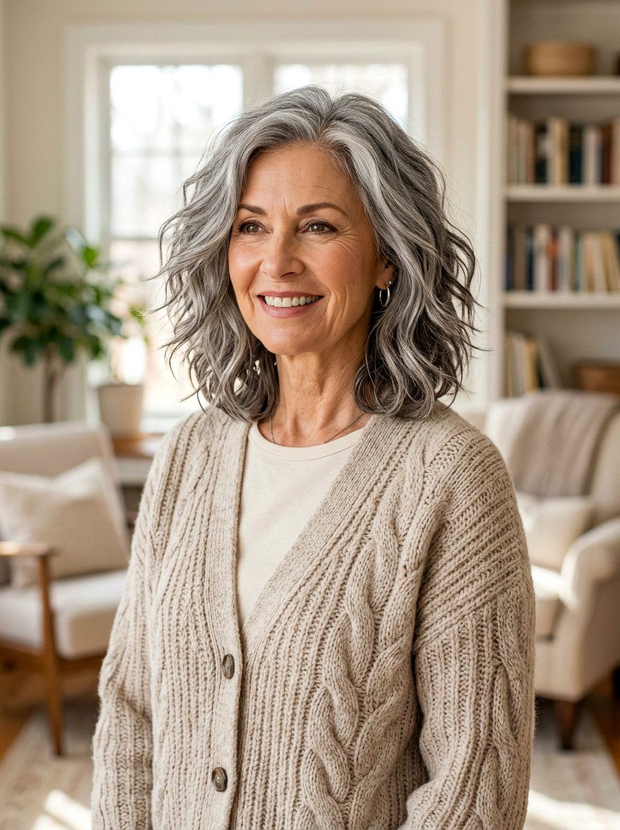 Textured Lob For Gray Hair - 20 older women hairstyle ideas for gray hair - 20 older women hairstyle ideas for gray hair