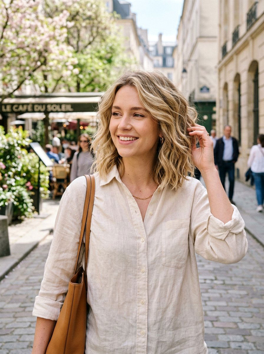 Textured Lob Haircut - 20 spring haircut trends for women - 20 spring haircut trends for women