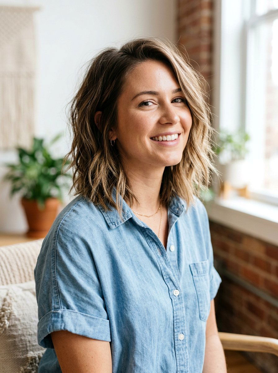 Textured Lob Haircut - 20 summer haircut trends for women - 20 summer haircut trends for women