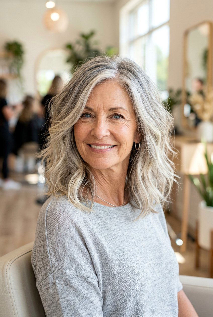 Textured Lob Haircut - 20 classy bob haircuts for older women - 20 classy bob haircuts for older women