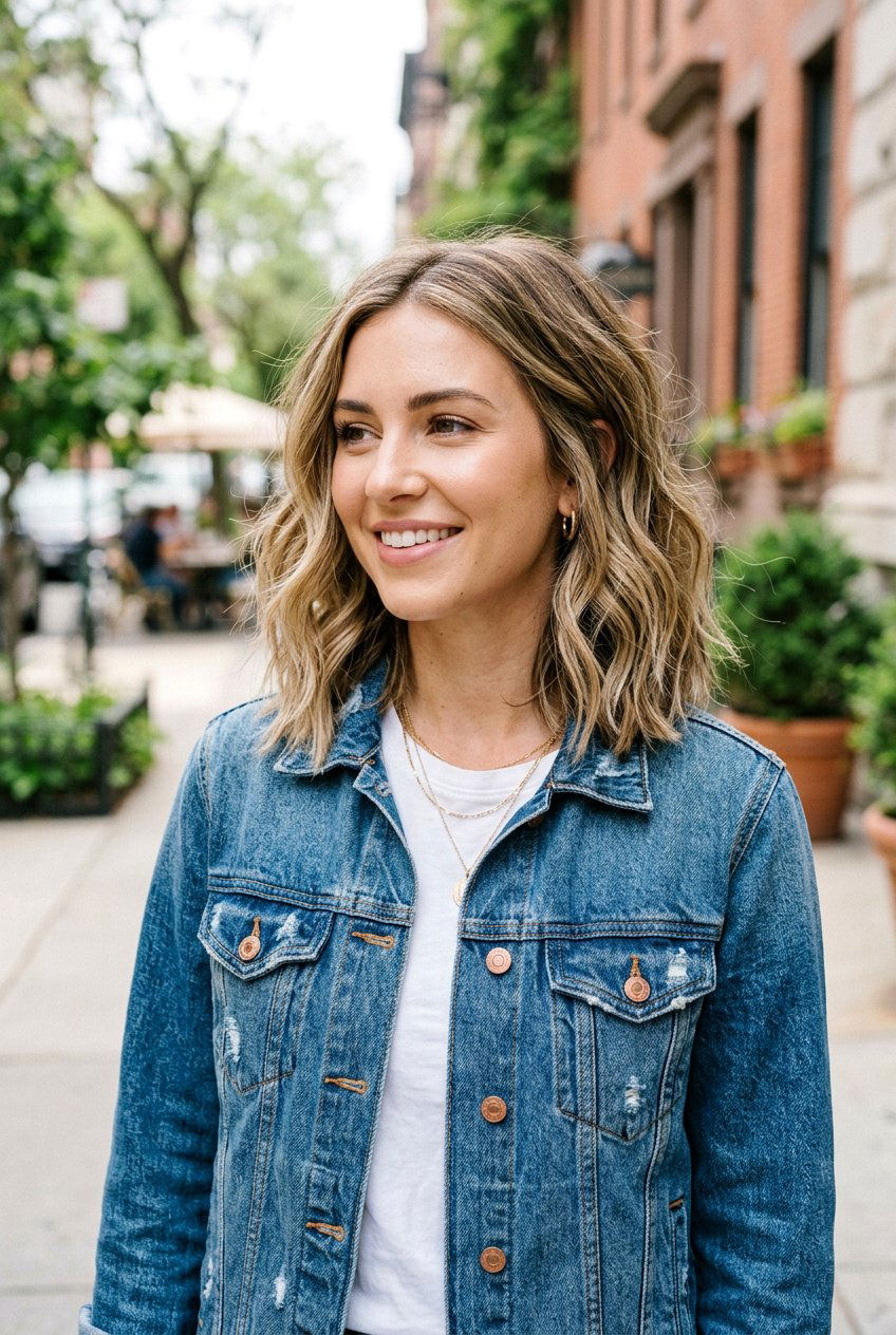 Textured Lob Haircut - 20 haircut for hair breakage women - 20 haircut for hair breakage women