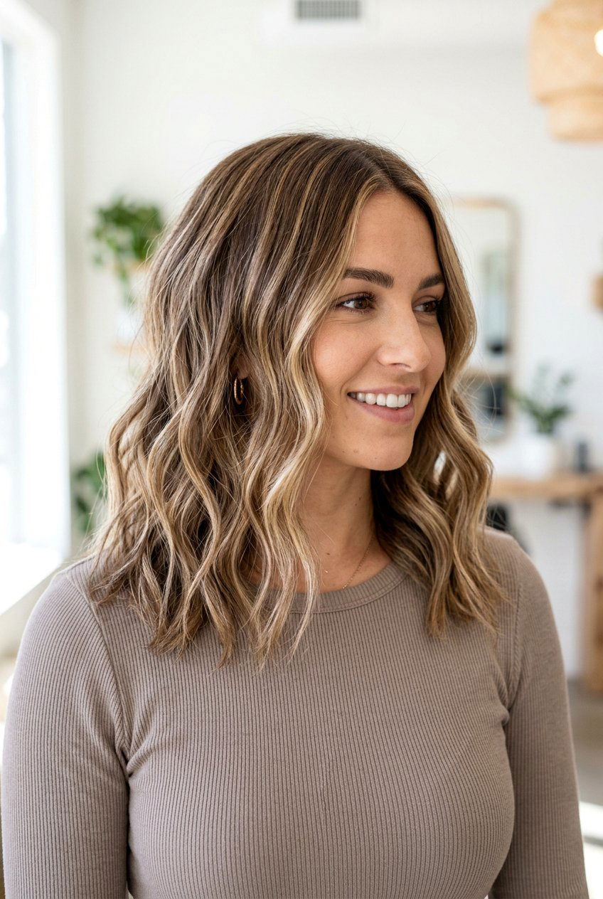 Textured Lob Haircut With Highlights - 20 textured lob haircut - 20 textured lob haircut