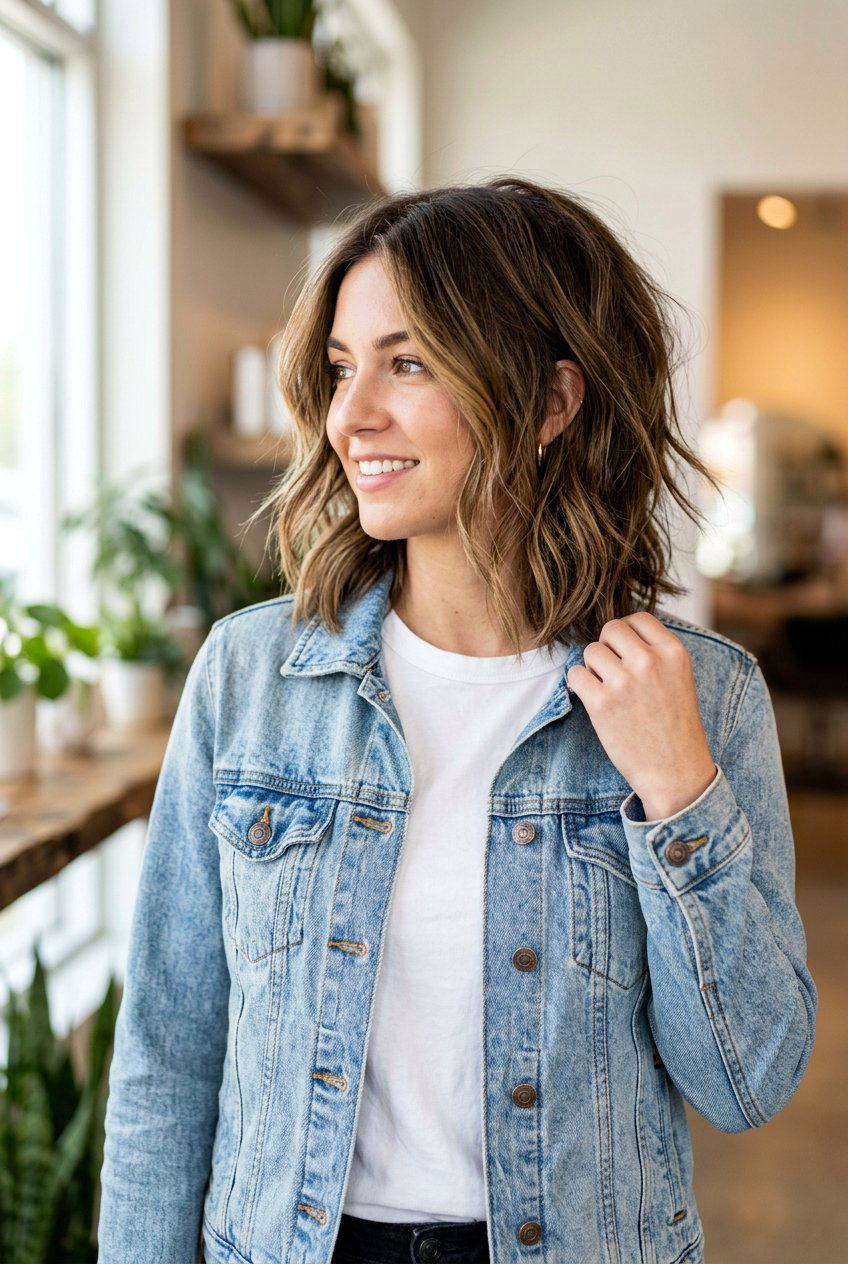 Textured Lob Haircut With Layers - 20 textured lob haircut - 20 textured lob haircut