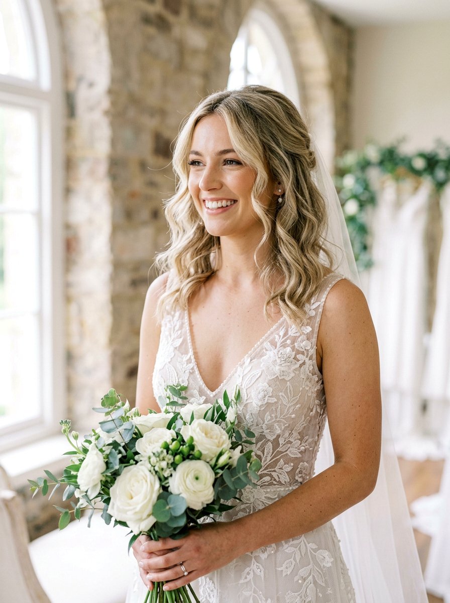 Textured Lob Wedding Hair - 20 wedding hairstyles for shoulder length hair - 20 wedding hairstyles for shoulder length hair