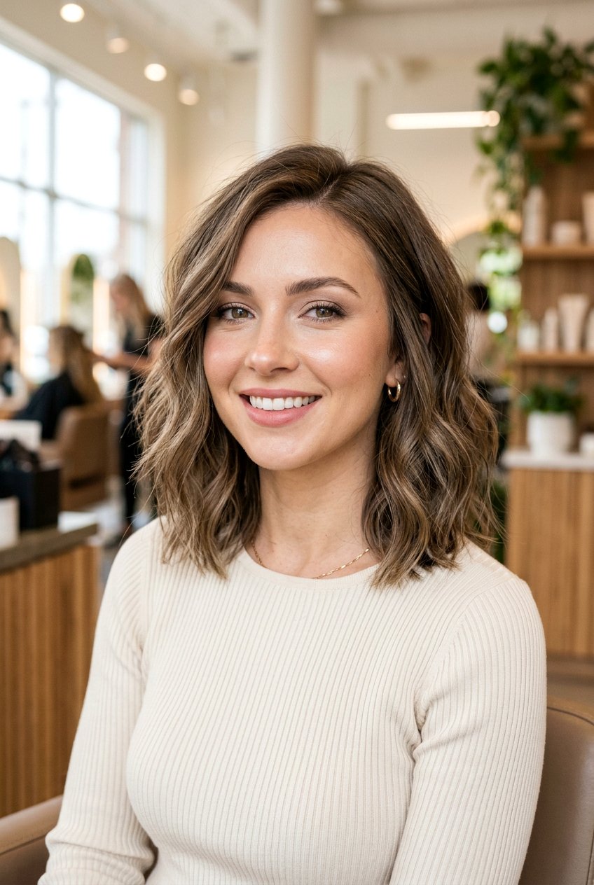 Textured Lob With Soft Waves - 20 birthday hairstyles for women - 20 birthday hairstyles for women