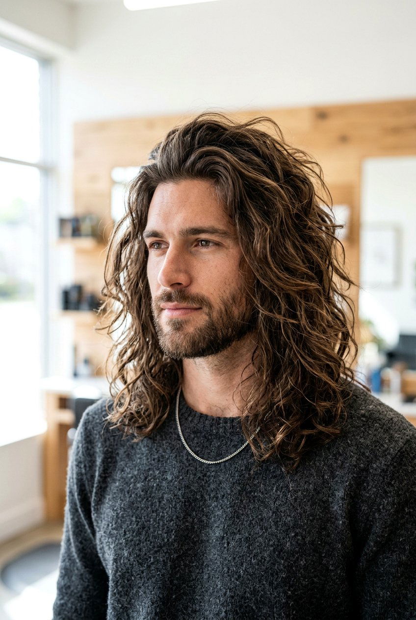 Textured Long Hair - 20 long hairstyles for men - 20 long hairstyles for men