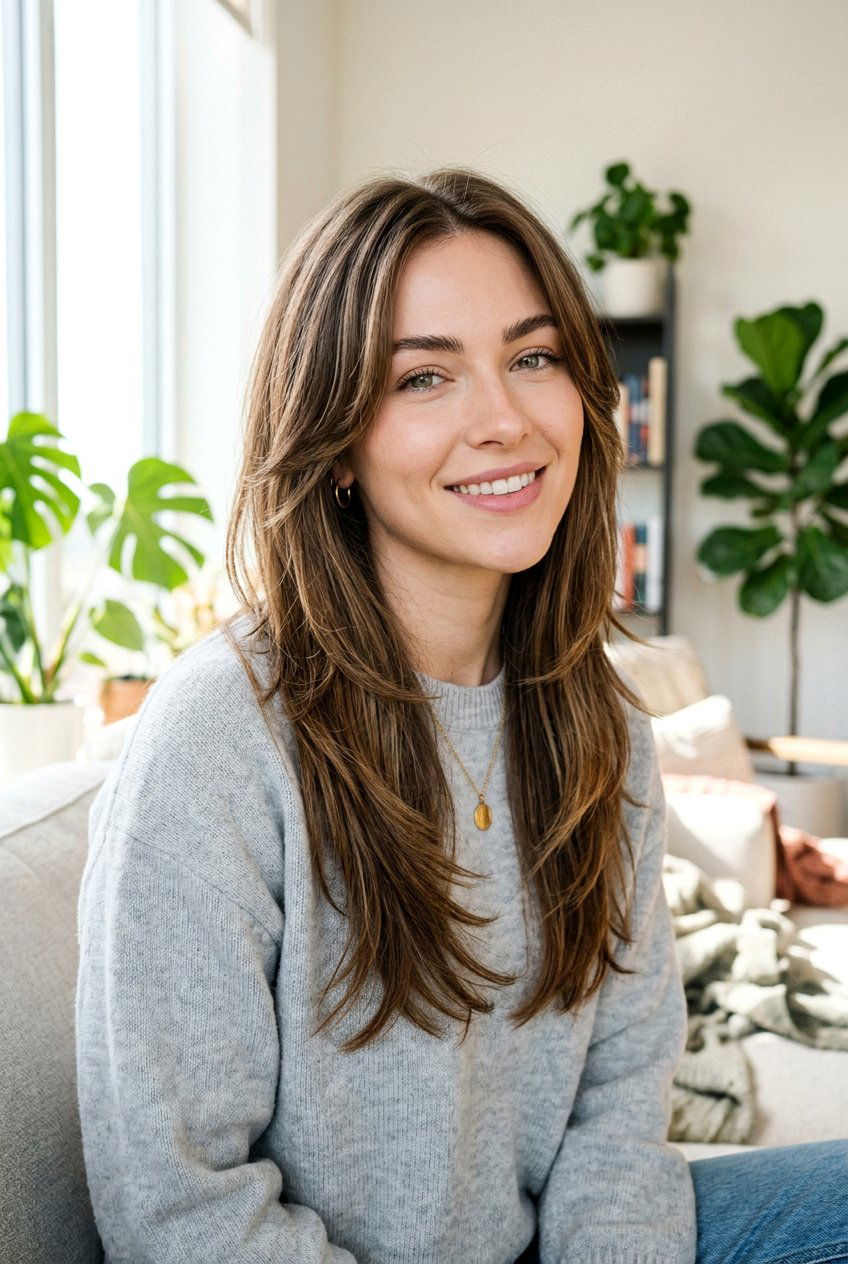 Textured Long Layers - 20 long layers for heart shaped face women - 20 long layers for heart shaped face women