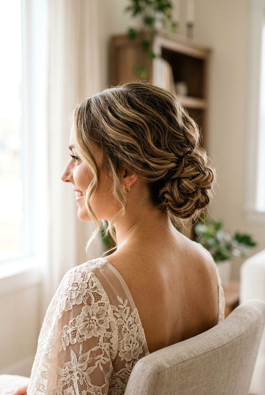 Textured Low Bun - 20 elegant mother of the bride updo - 20 elegant mother of the bride updo