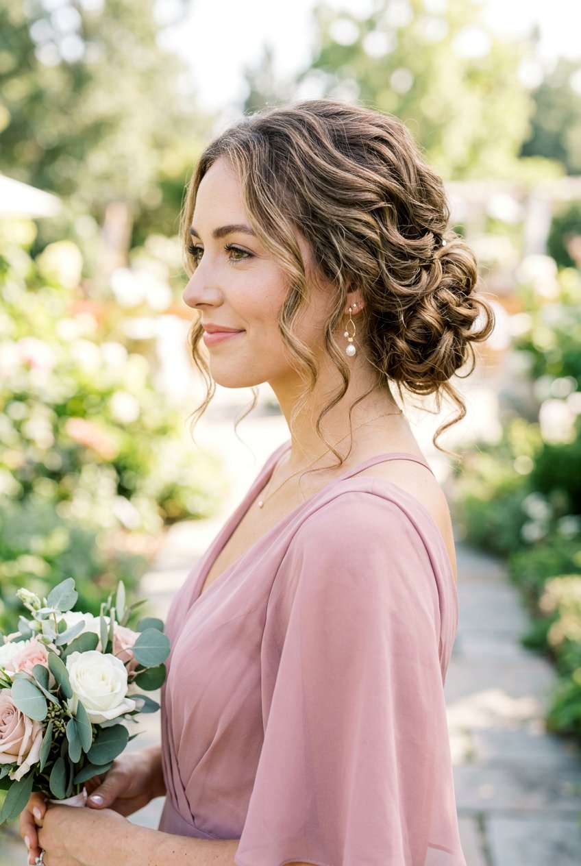 Textured Low Bun Bridesmaid Hair - 20 bridesmaid low bun hairstyle - 20 bridesmaid low bun hairstyle