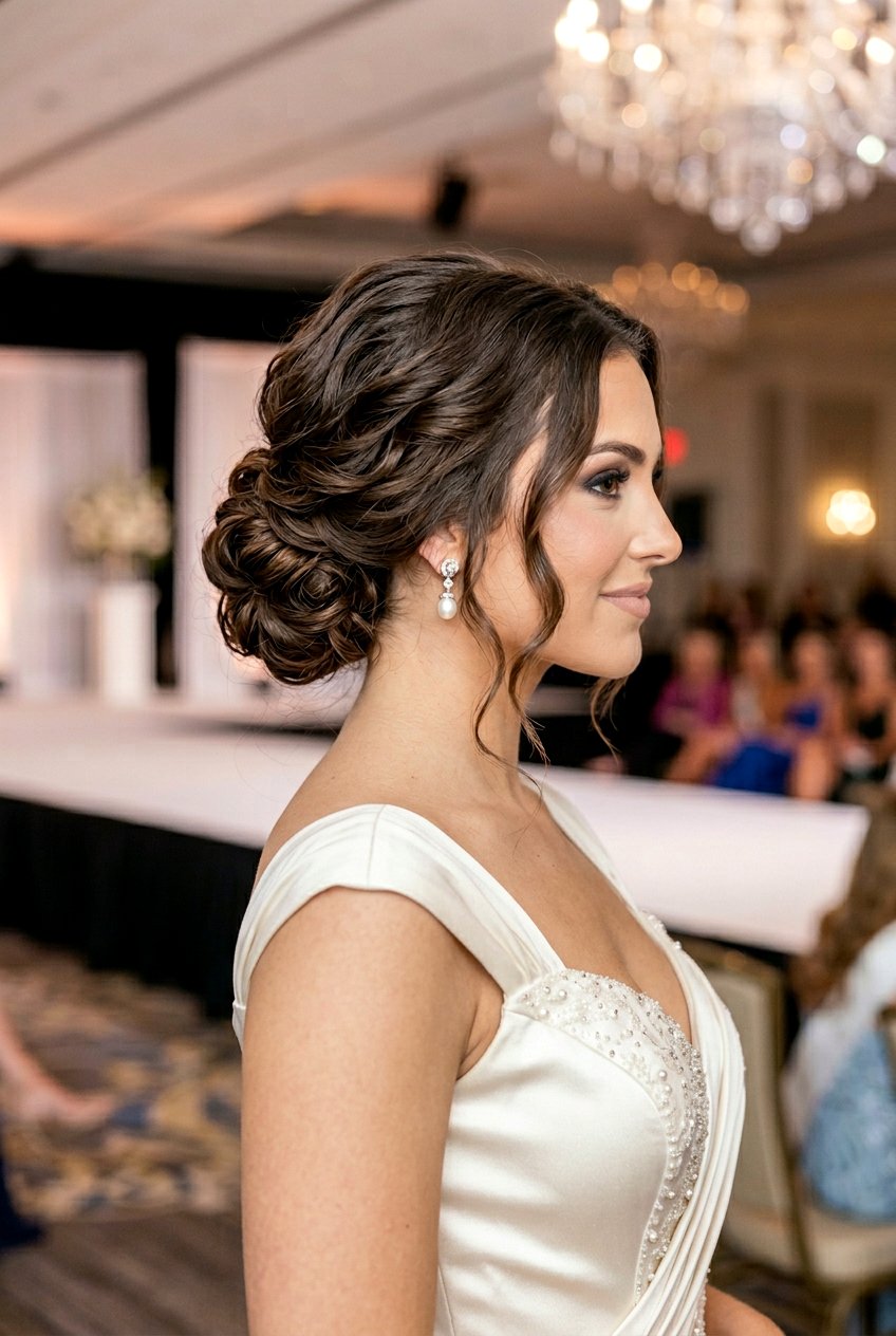 Textured Low Bun For Pageant - 20 pageant updo hairstyles - 20 pageant updo hairstyles