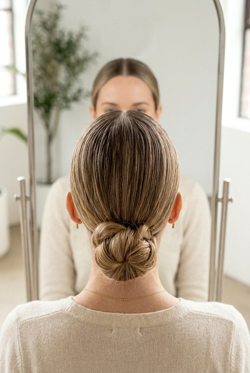 Textured Low Bun With Center Part For Fine Hair - 20 textured wedding updo for fine hair - 20 textured wedding updo for fine hair