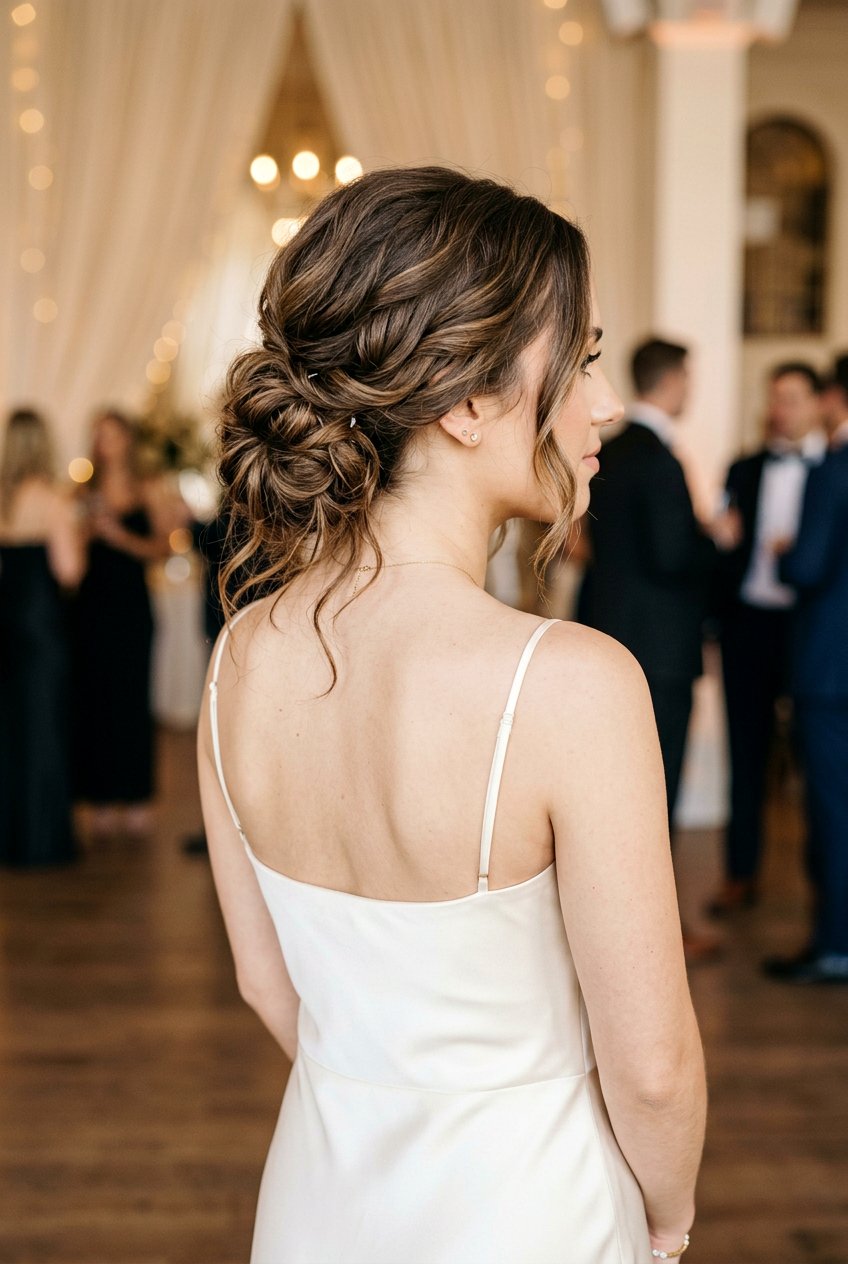 Textured Low Bun for Prom - 20 prom bun hairstyles - 20 prom bun hairstyles
