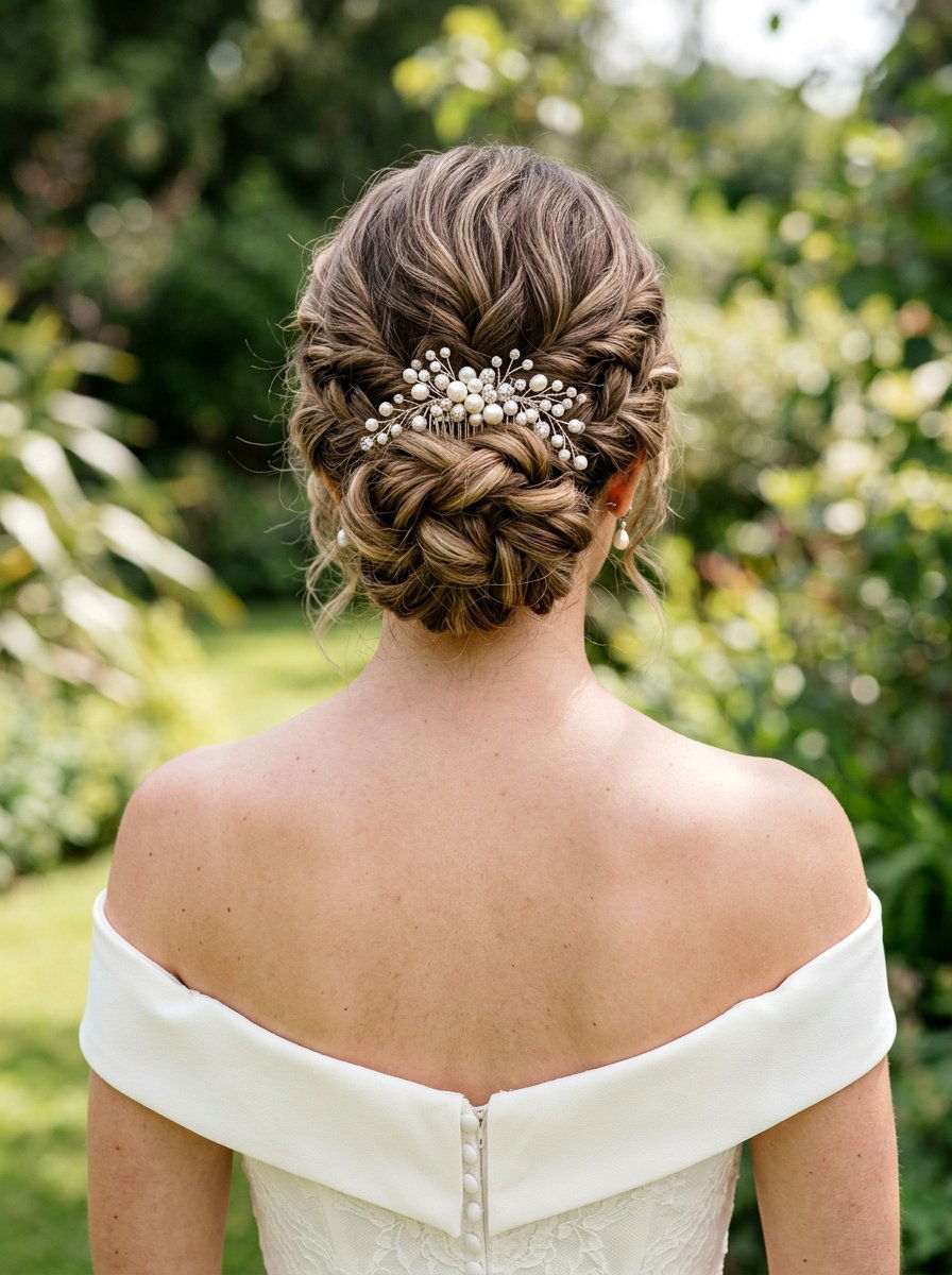 Textured Low Chignon - 20 wedding hairstyles for fine thin hair - 20 wedding hairstyles for fine thin hair