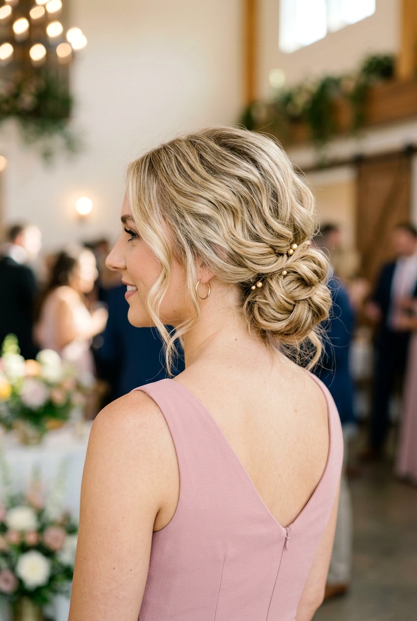 Textured Low Knot Homecoming Updo - 20 elegant homecoming updo - 20 elegant homecoming updo