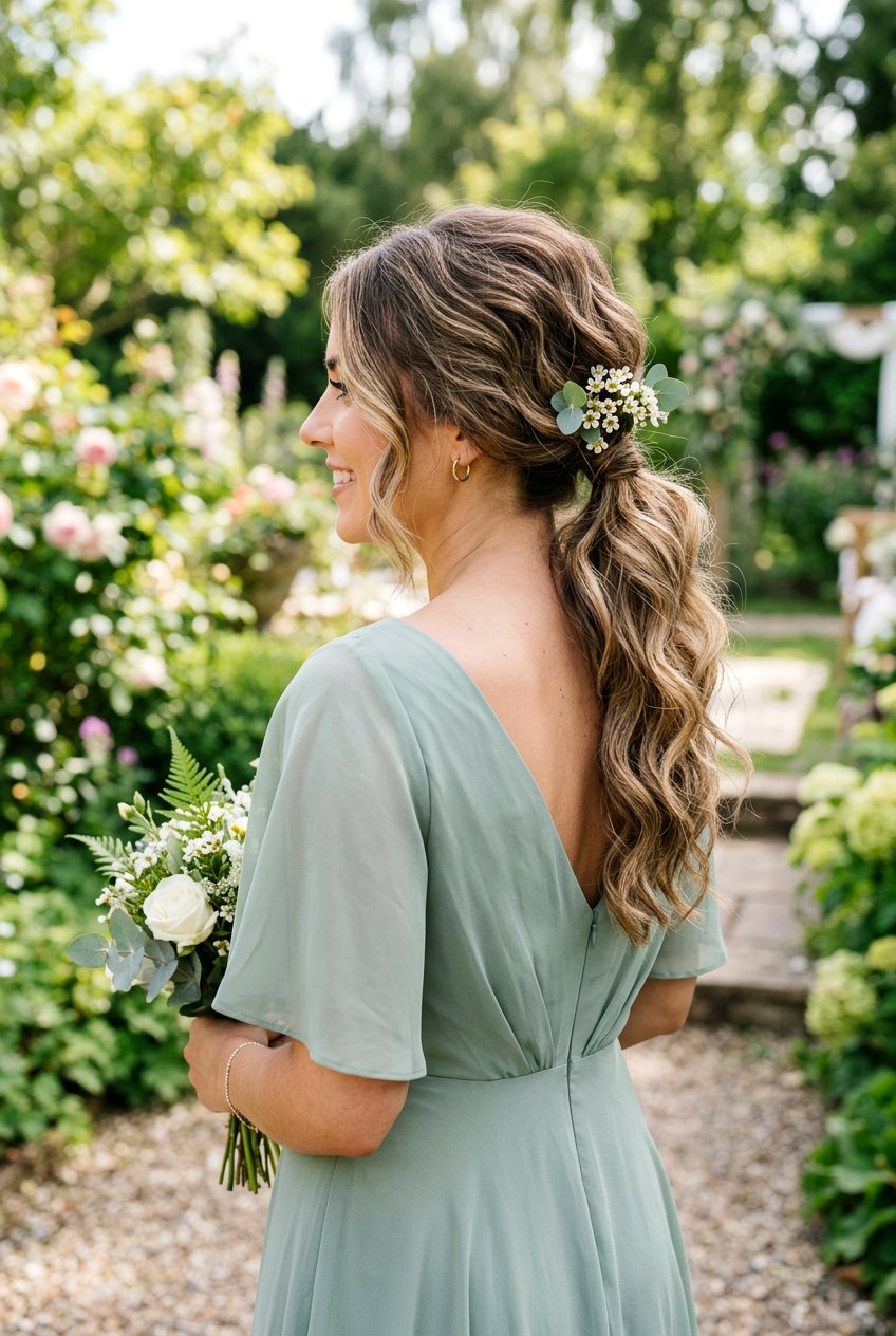 Textured Low Ponytail Bridesmaid Hairstyle - 20 bridesmaid low ponytail hairstyle - 20 bridesmaid low ponytail hairstyle
