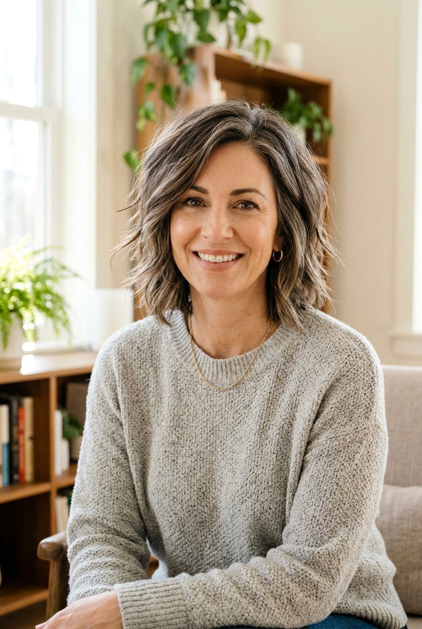 Textured Medium Length Haircut For Women Over 40 - 20 medium haircut for women over 40 - 20 medium haircut for women over 40