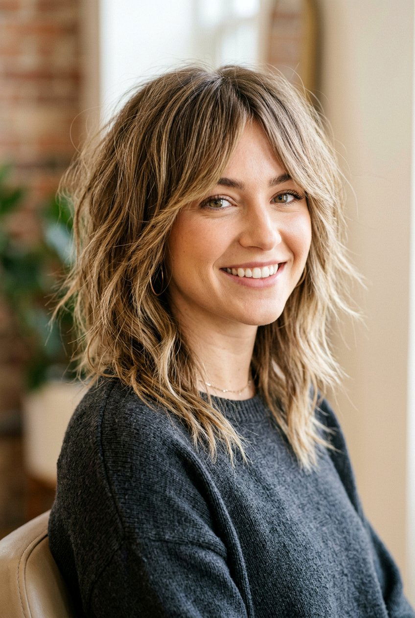 Textured Medium Shag - 20 medium shag haircut - 20 medium shag haircut