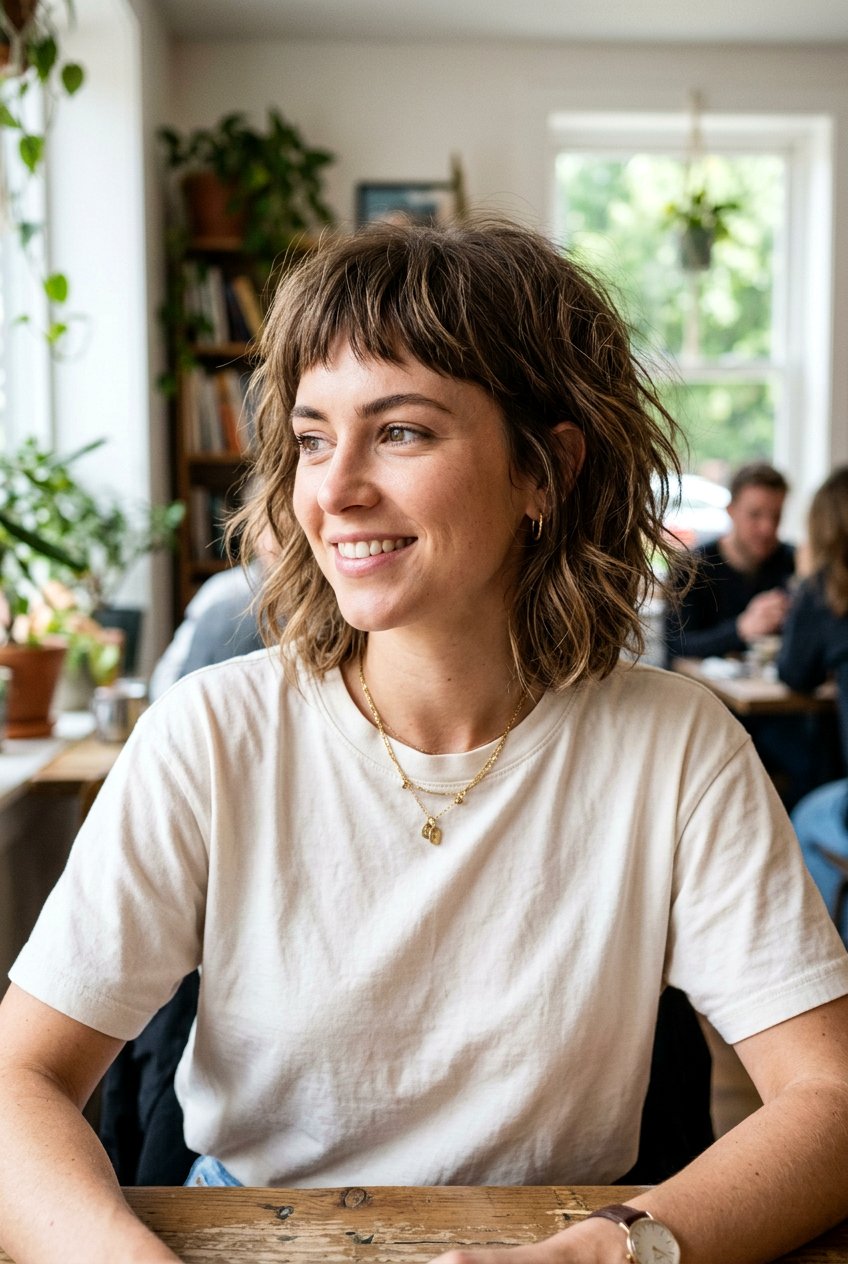 Textured Micro Bangs Bob - 20 micro bangs bob haircut - 20 micro bangs bob haircut