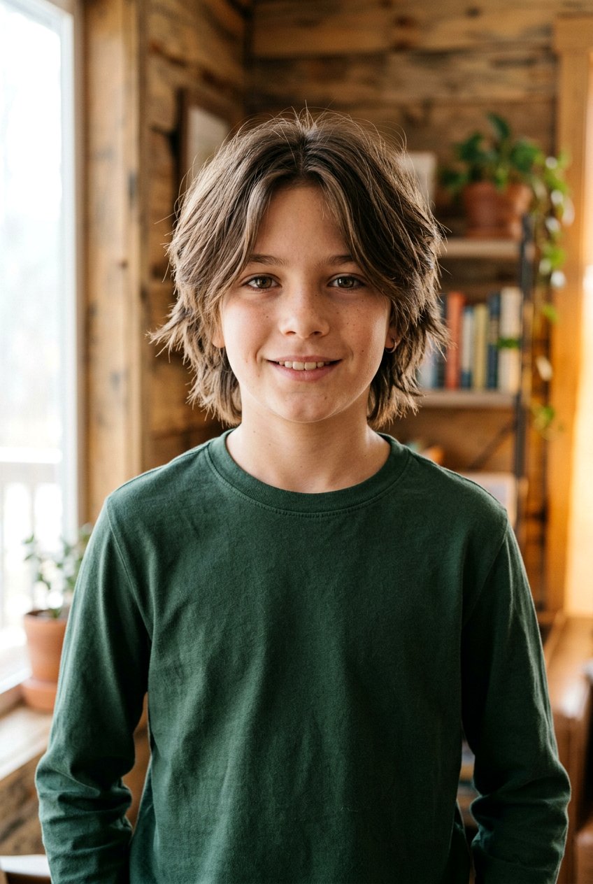 Textured Middle Part - 20 school ready haircut for boys - 20 school ready haircut for boys