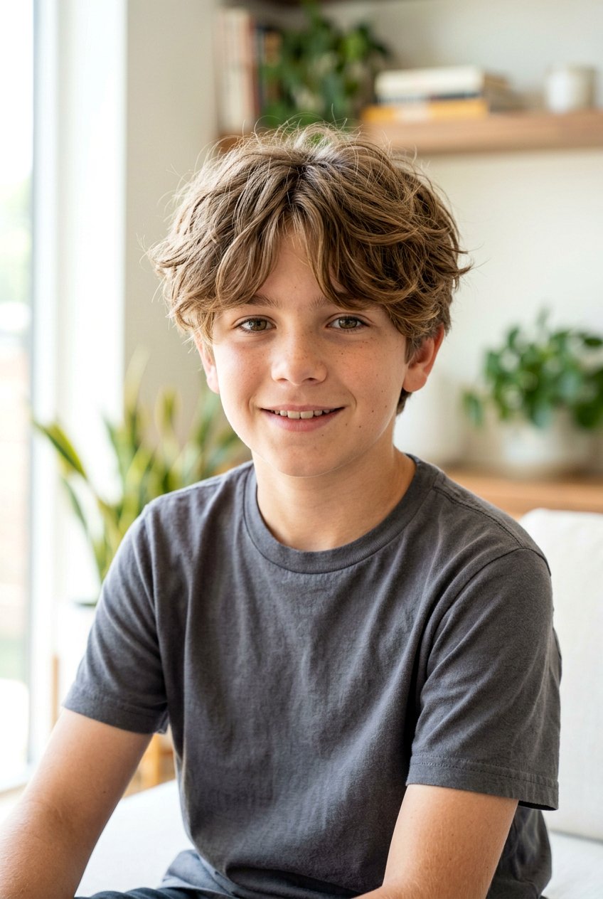 Textured Mop Top With Curtain Bangs - 20 boys haircut with curtain bangs - 20 boys haircut with curtain bangs