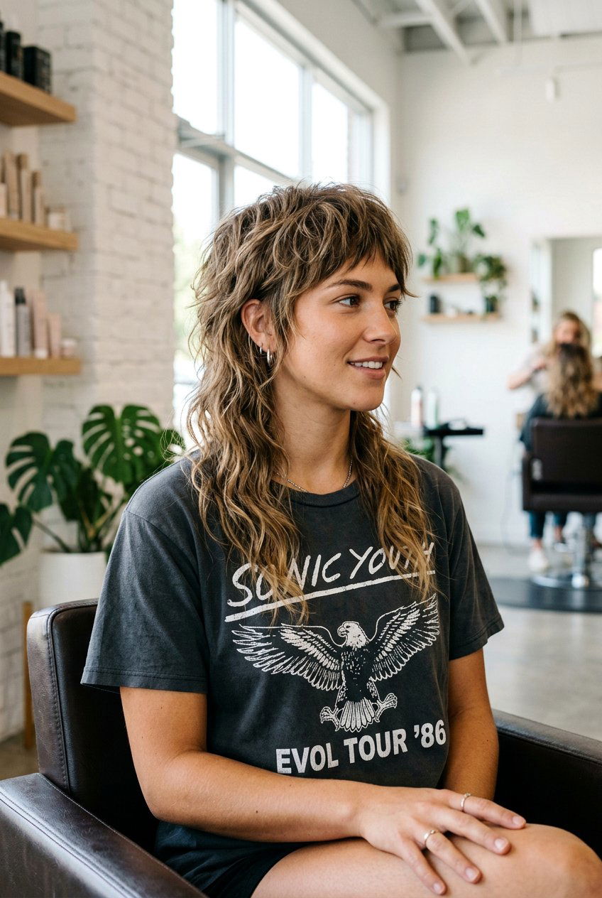 Textured Mullet Blowout - 20 80s layered blowout hairstyle - 20 80s layered blowout hairstyle