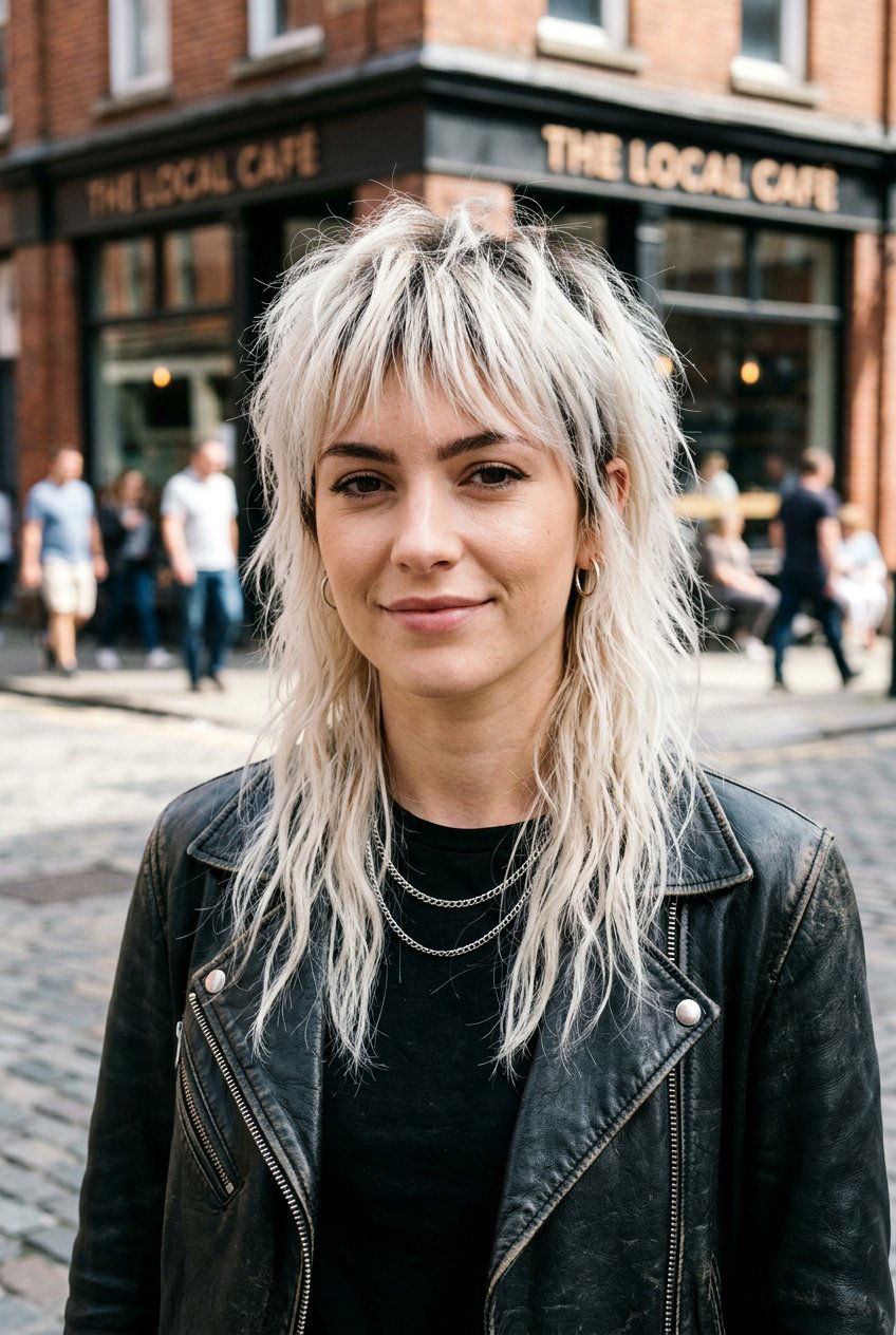 Textured Mullet With Wispy Fringe - 20 emo shag haircut women - 20 emo shag haircut women