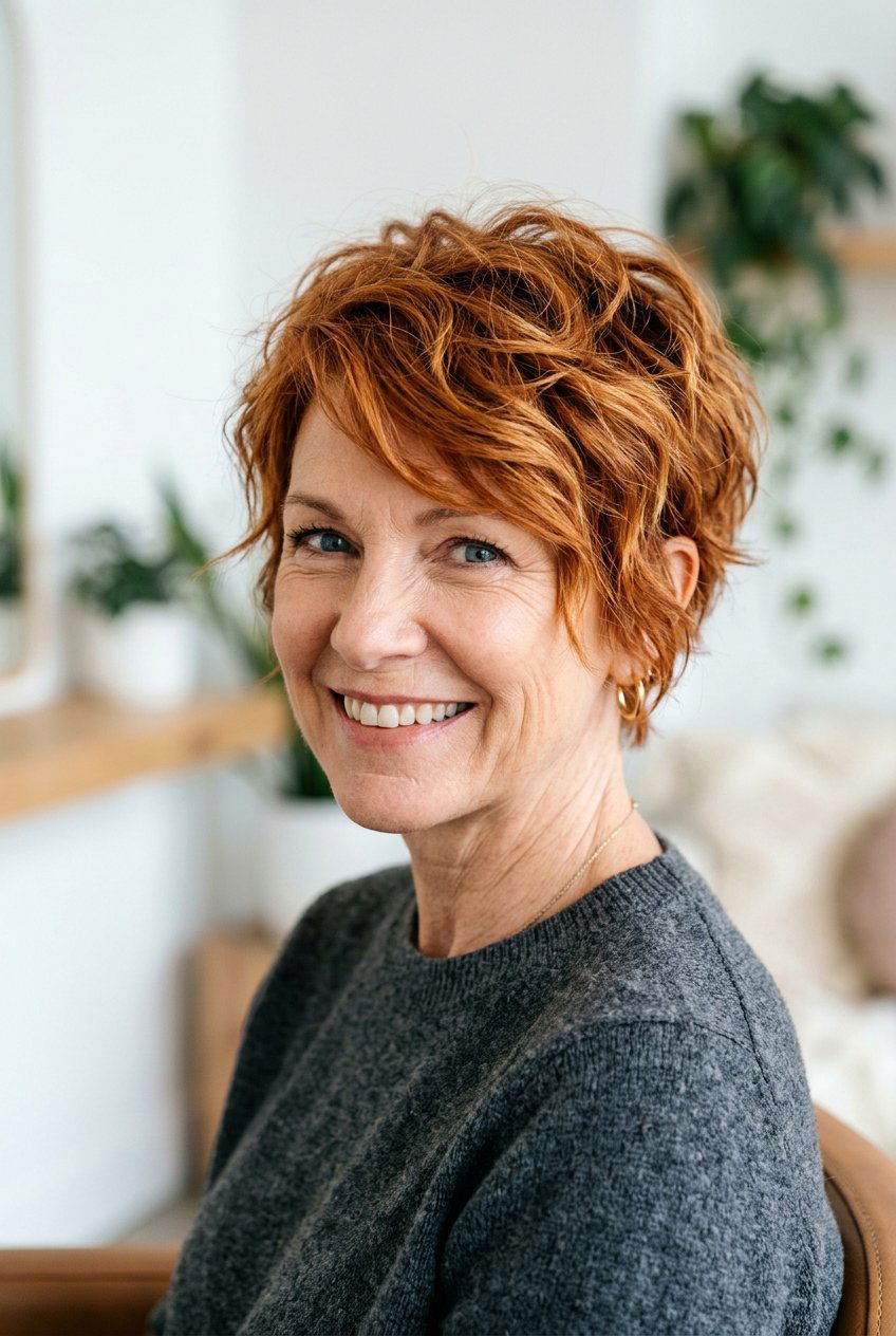 Textured Pixie Bob Haircut - 20 best haircuts for women over 50 - 20 best haircuts for women over 50