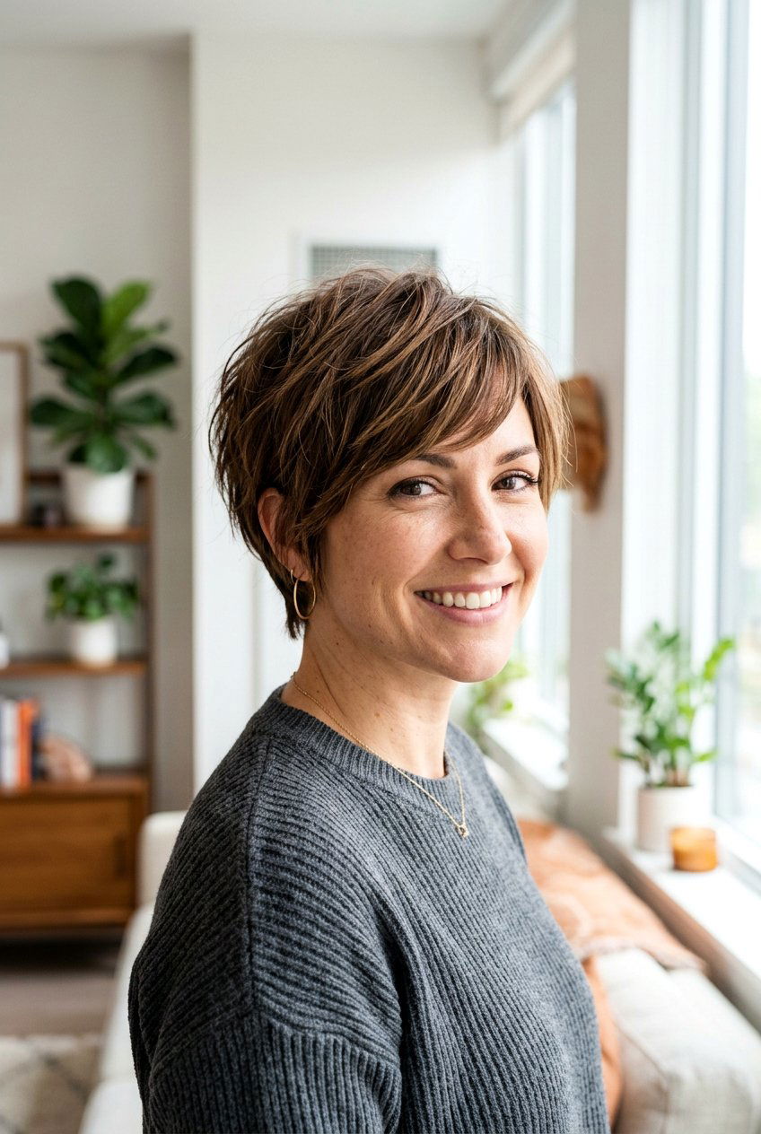 Textured Pixie Bob with Side Swept Bangs - 20 pixie bob with side swept bangs - 20 pixie bob with side swept bangs