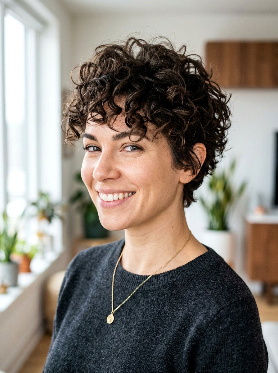 Textured Pixie Curly - 20 volume haircut for curly hair - 20 volume haircut for curly hair