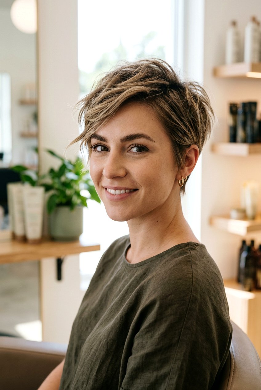Textured Pixie Cut - 20 easy hairstyles for short hair - 20 easy hairstyles for short hair