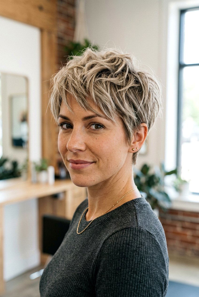 Textured Pixie Cut - 20 haircuts to make hair look thicker - 20 haircuts to make hair look thicker