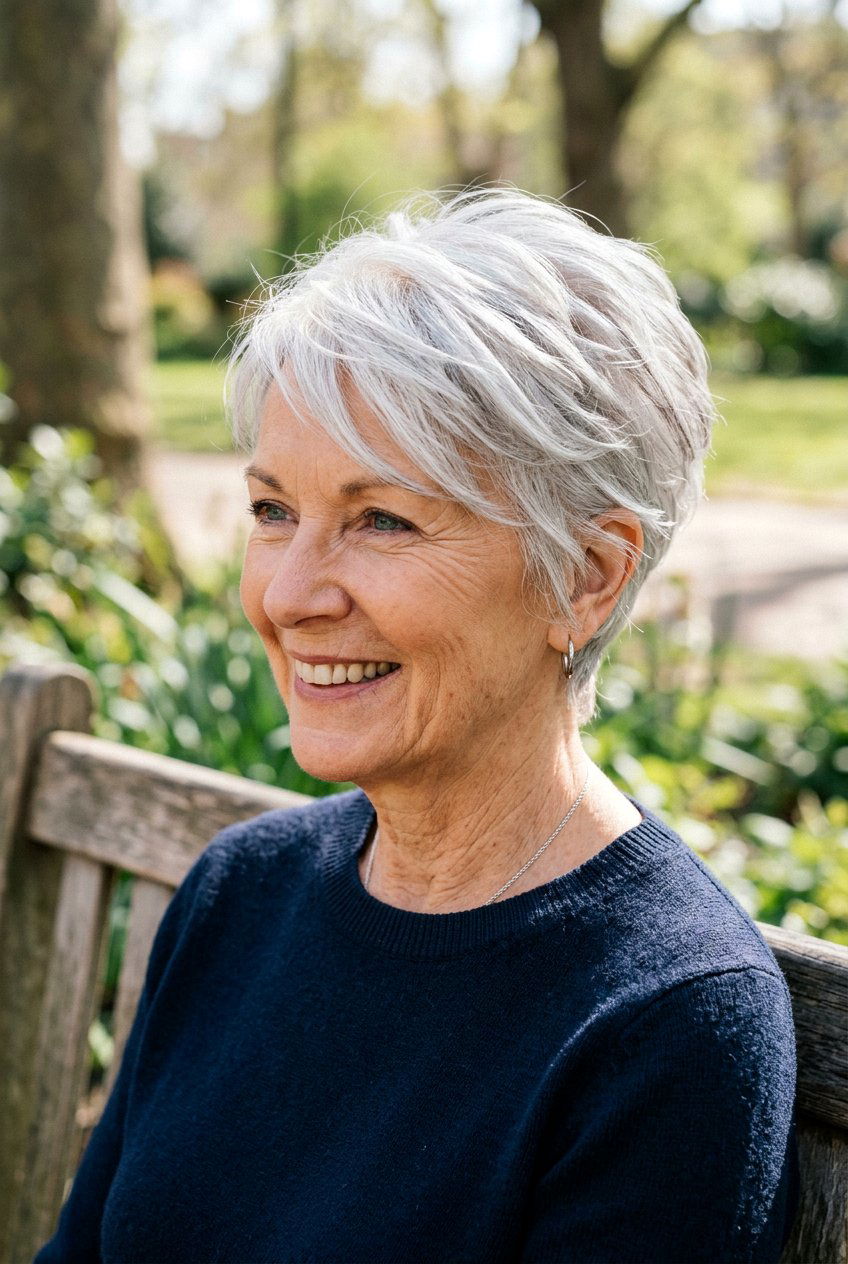 Textured Pixie Cut - 20 pixie cuts for older women - 20 pixie cuts for older women