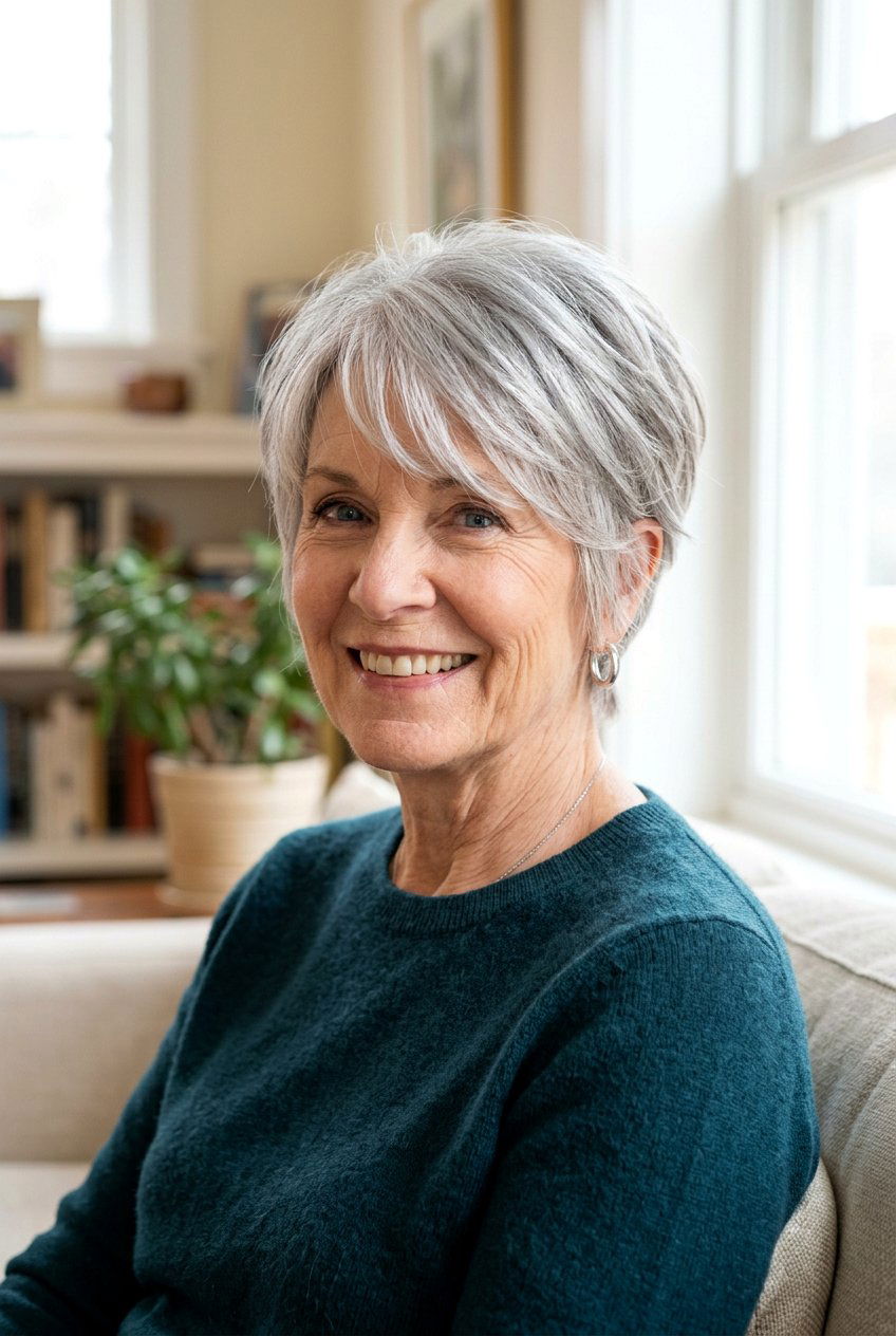 Textured Pixie Cut - 20 wash and wear short hairstyles for older women - 20 wash and wear short hairstyles for older women