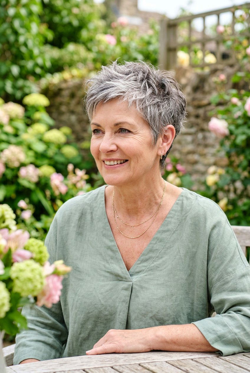 Textured Pixie Cut - 20 bouncy hairstyle for mature women - 20 bouncy hairstyle for mature women