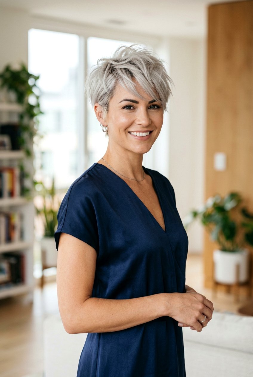 Textured Pixie Cut - 20 mother of the bride short hairstyles - 20 mother of the bride short hairstyles