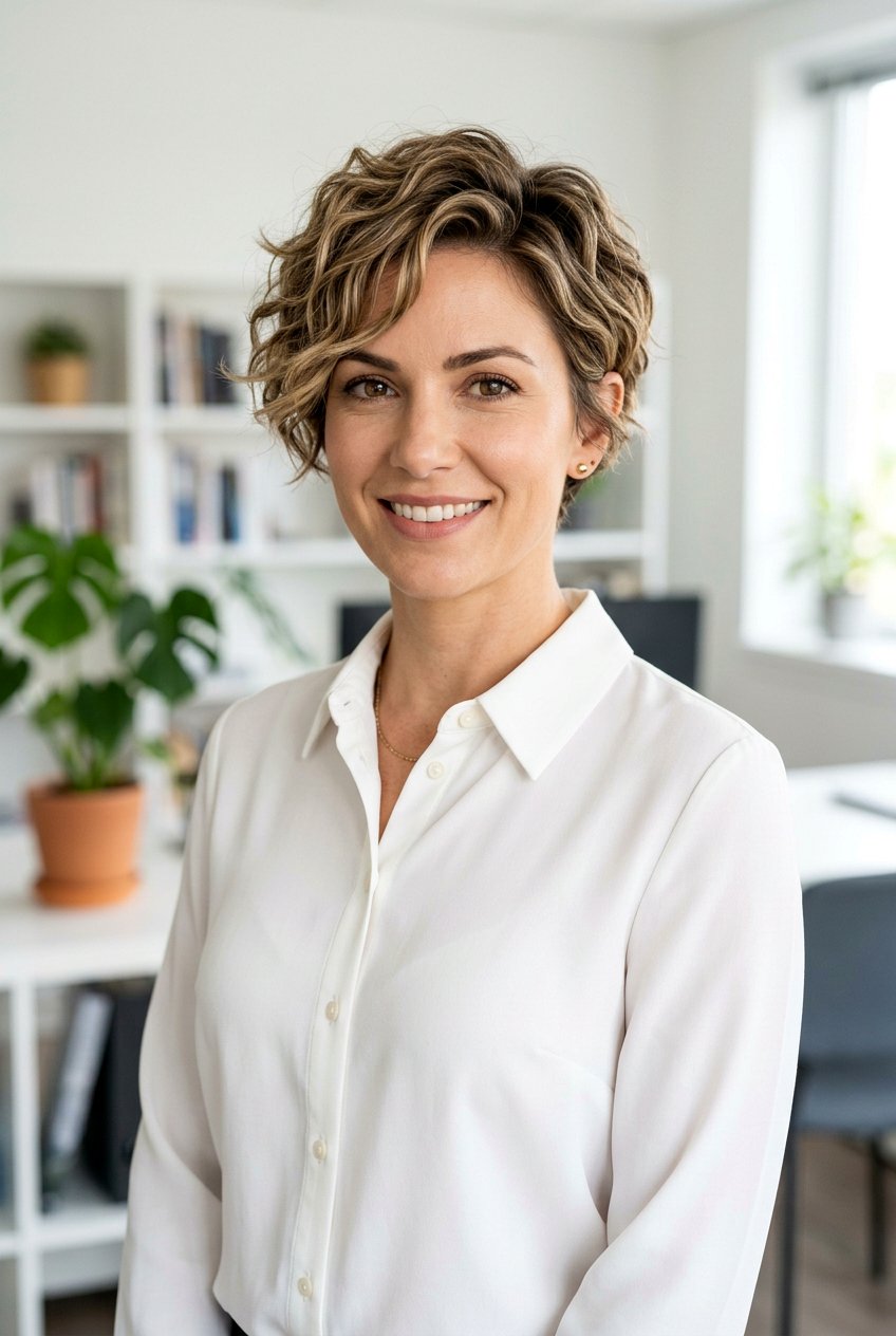 Textured Pixie Cut - 20 office hairstyle for thick wavy hair - 20 office hairstyle for thick wavy hair