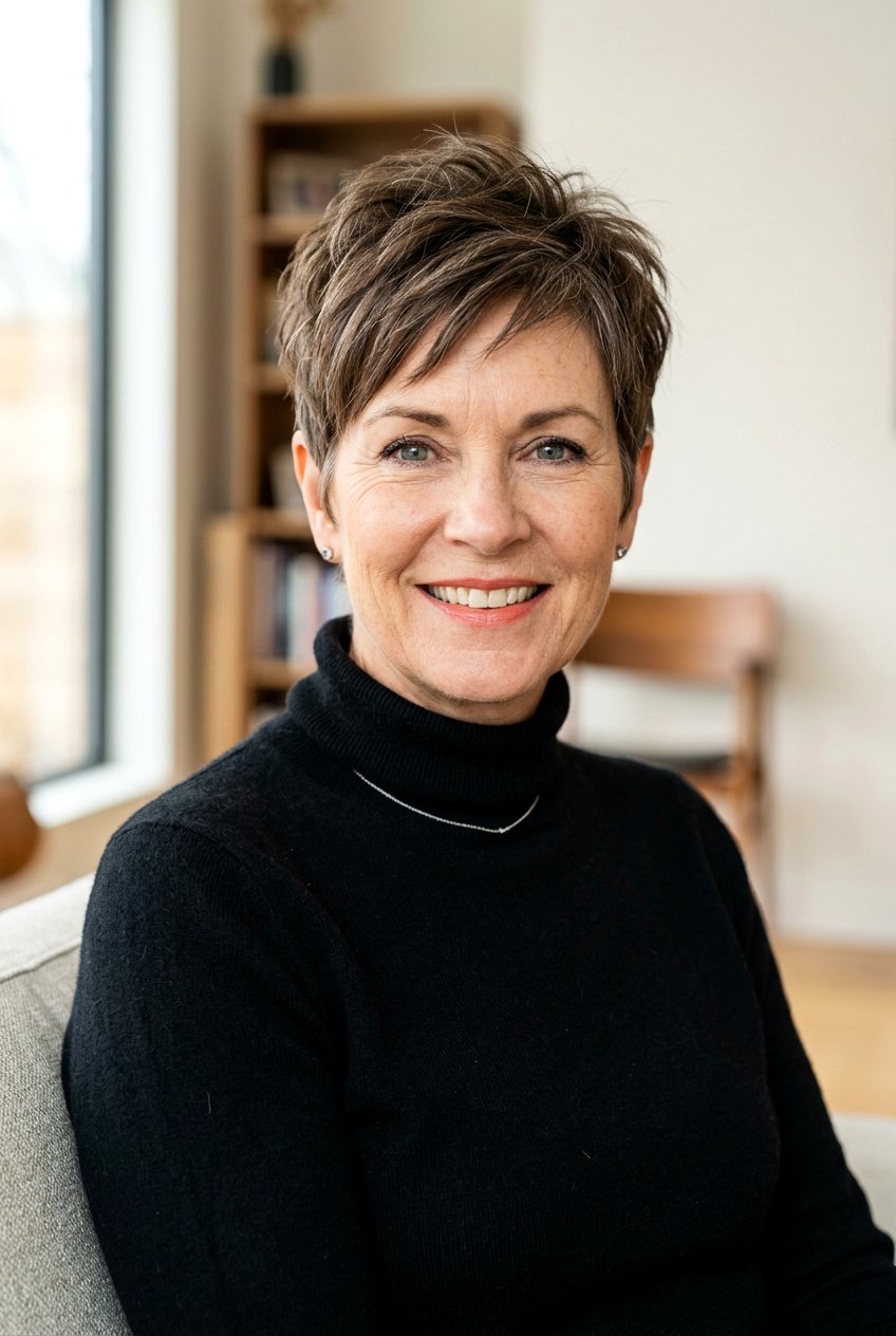 Textured Pixie Cut For Mature Women - 20 mature women office hairstyle ideas - 20 mature women office hairstyle ideas