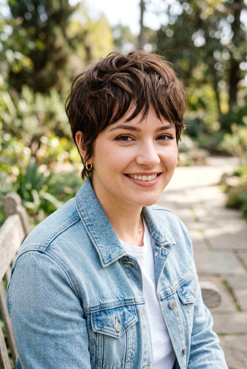 Textured Pixie Cut For Round Face - 20 flattering pixie for round face - 20 flattering pixie for round face