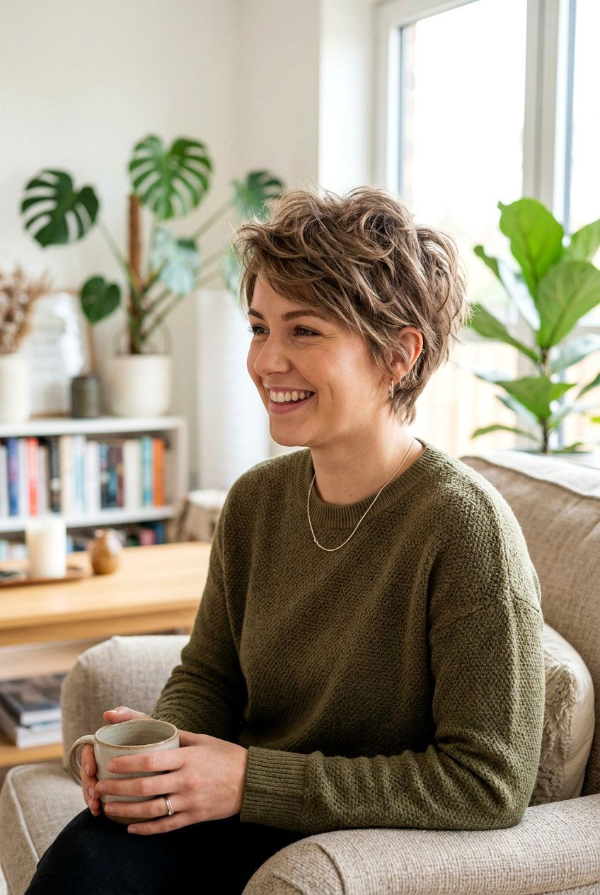 Textured Pixie Cut With Layers - 20 easy short haircut for busy mornings - 20 easy short haircut for busy mornings