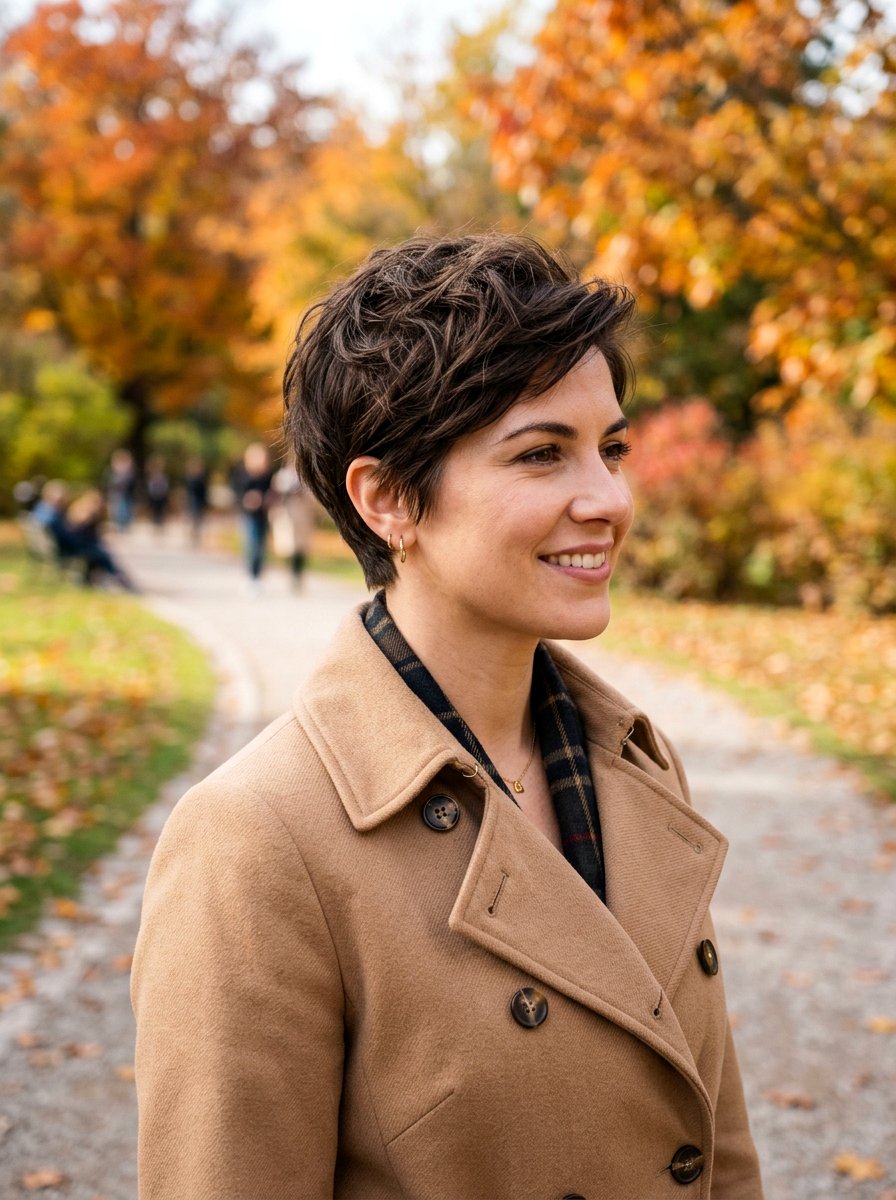 Textured Pixie For Thick Hair - 20 soft feathered pixie for older women - 20 soft feathered pixie for older women