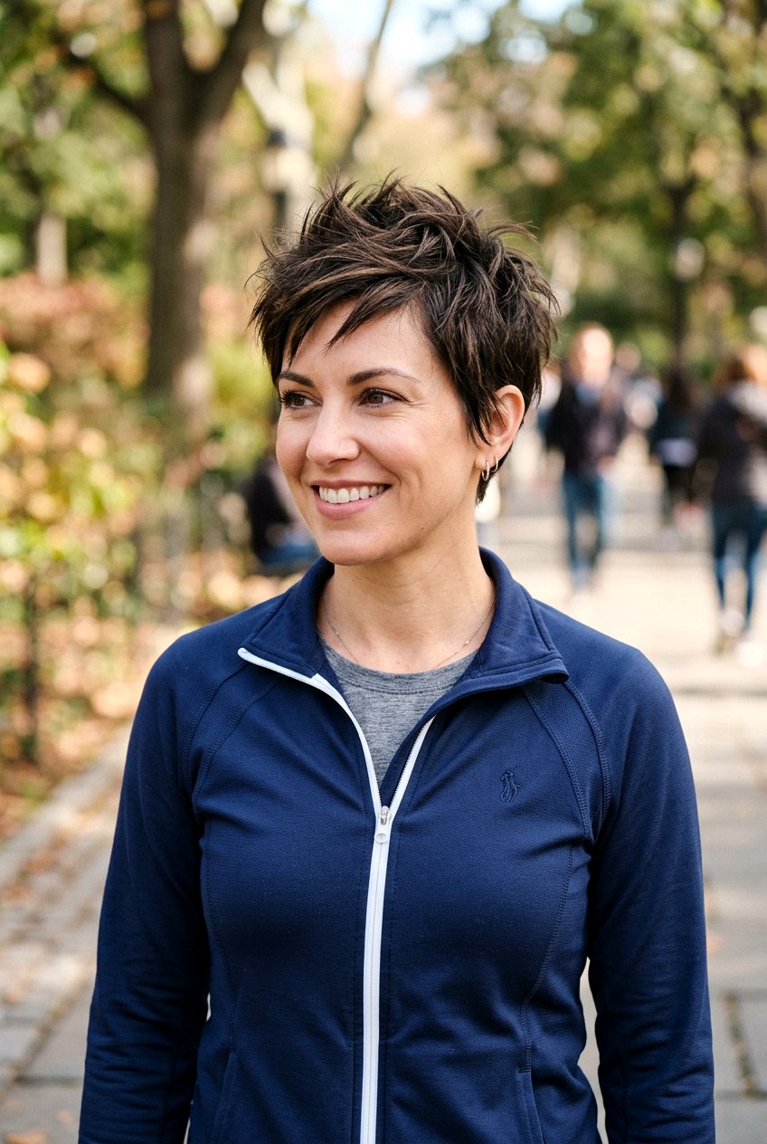 Textured Pixie For Women With Thinning Edges - 20 haircut for hair loss around temples women - 20 haircut for hair loss around temples women