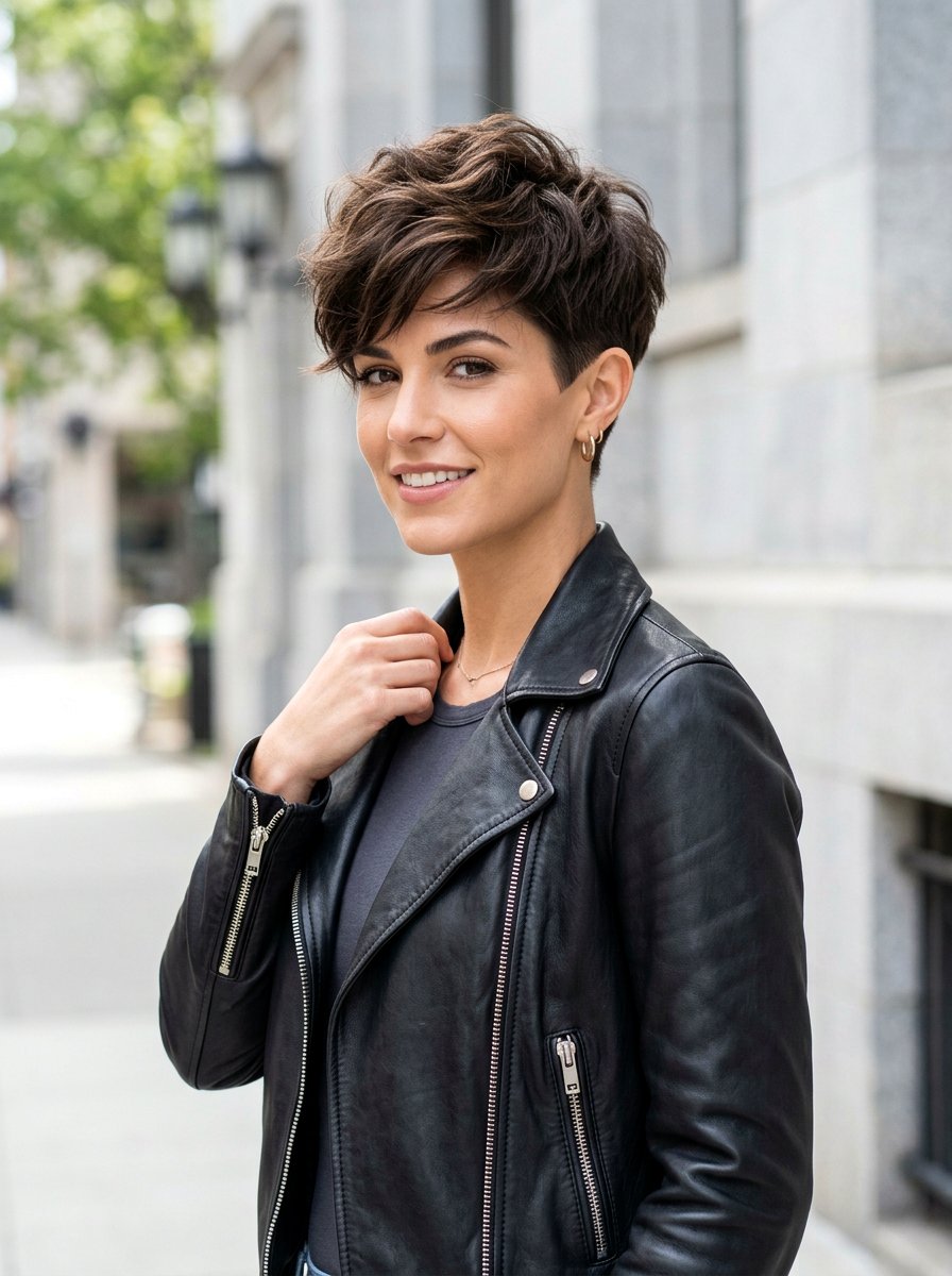 Textured Pixie Haircut - 20 flattering haircut for diamond face women - 20 flattering haircut for diamond face women