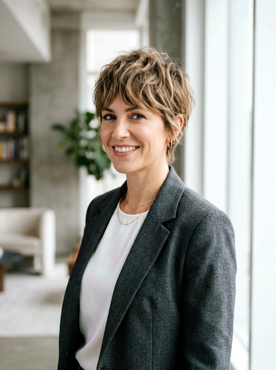 Textured Pixie Haircut - 20 polished haircut for professional women - 20 polished haircut for professional women