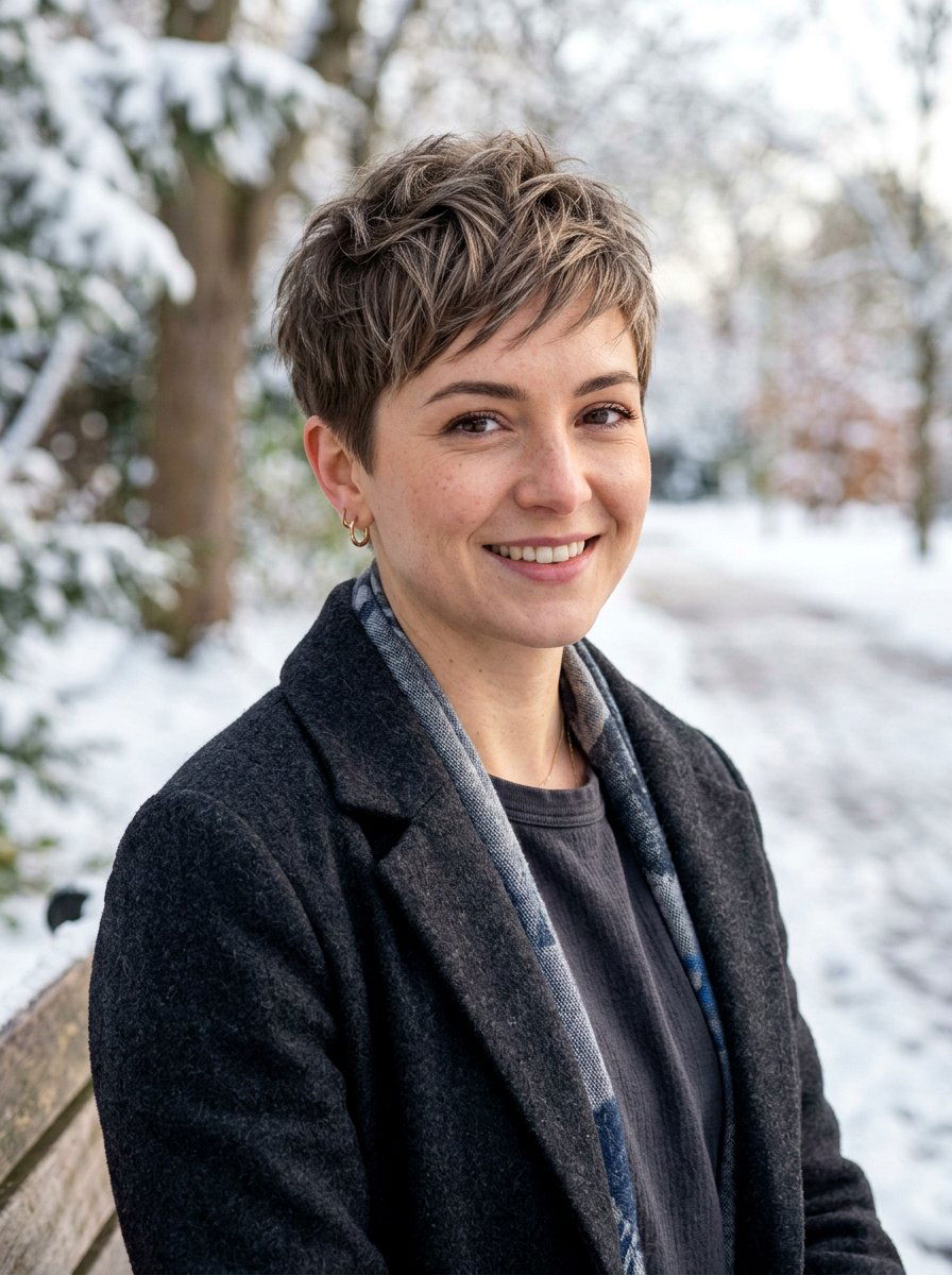 Textured Pixie Haircut - 20 trendy haircut for mature women 2026 - 20 trendy haircut for mature women 2026