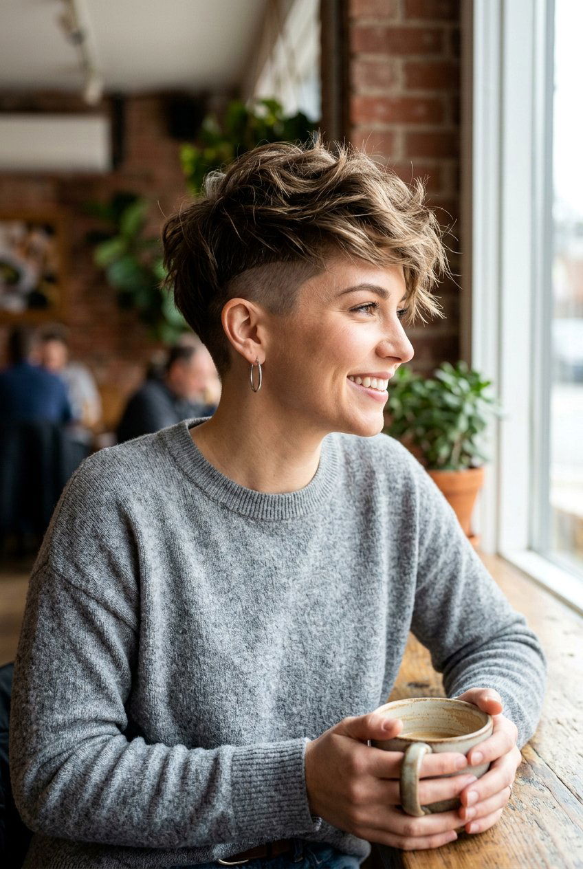 Textured Pixie With Deep Undercut - 20 edgy pixie with undercut - 20 edgy pixie with undercut